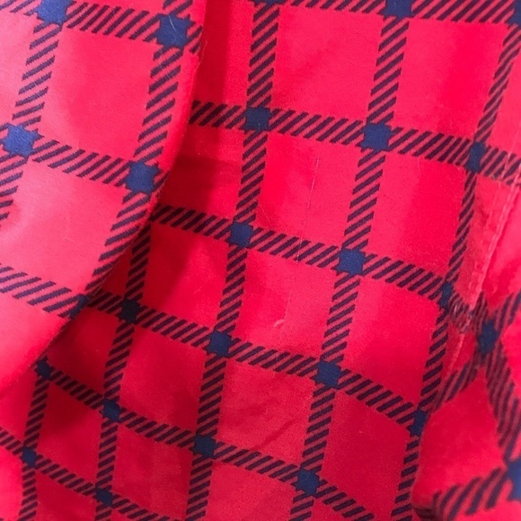 Gymboree Red and Blue Plaid Wind Breaker Pull Over Jacket Vintage - Picture 8 of 8